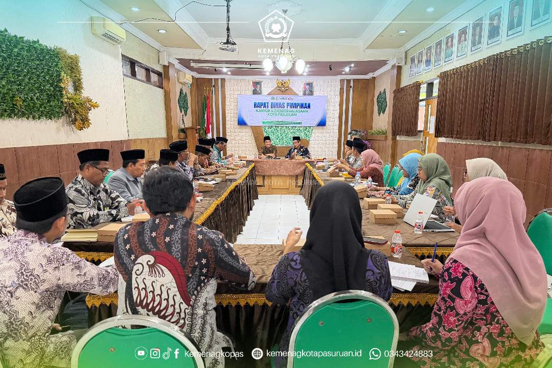 Rapat Dinas Pimpinan Kemenag Kota Pasuruan Tekankan Kekompakan, Kedisiplinan, dan Evaluasi Kinerja ASN