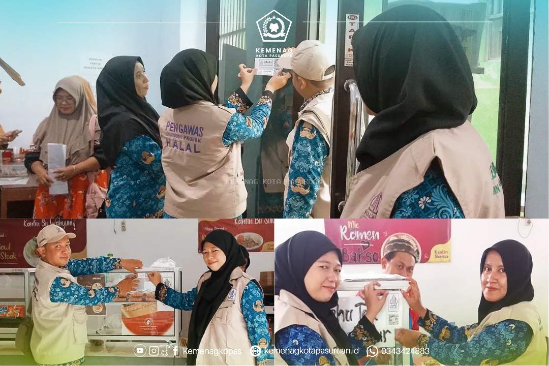 Peran Kunci P3H KUA Kec.Bugul Kidul dan Tim JPH bersinergi, Sukses Kawal Sertifikasi Halal Kantin di Dua Sekolah Kota Pasuruan