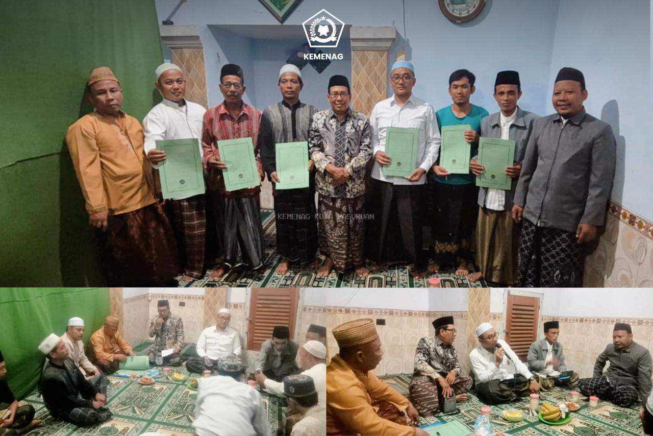 Proses Penandatanganan APAIW Musholla Maqomatussairin Kejobo Lor Berlangsung Khidmat