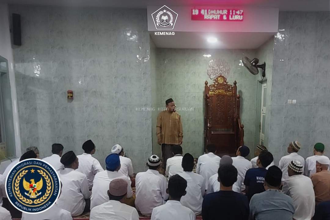 Penyuluh Agama KUA Bugul Kidul Sampaikan Pesan Penguatan Iman di Lapas Pasuruan